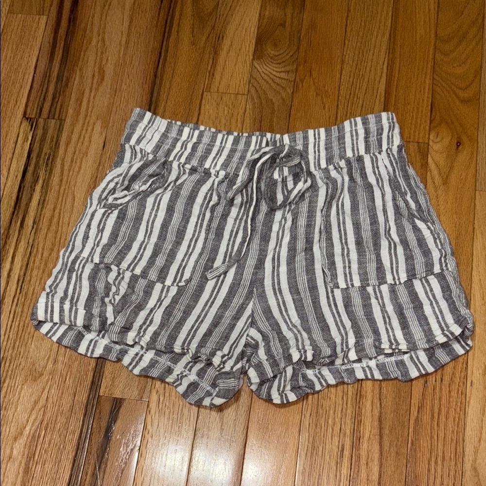 Striped Gray Women's Shorts